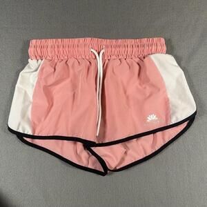 Women’s Workout Shorts Coral Pink White